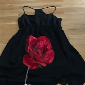 High low black dress